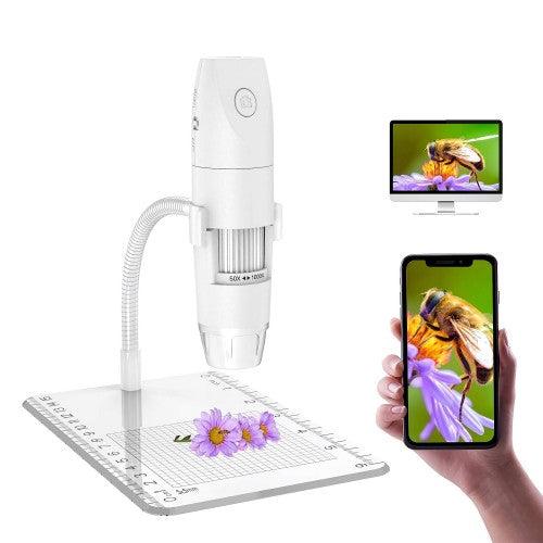 Wireless Digital Microscope, Mini Portable Handheld USB Microscope with 50x to 1000x Magnification, 8 LED Lights WiFi with Android, iPhone, iPad, Windows, Mac - Toytexx Wireless Digital Microscope, Mini Portable Handheld USB Microscope with 50x to 1000x Magnification, 8 LED Lights WiFi with Android, iPhone, iPad, Windows, Mac - Toytexx
